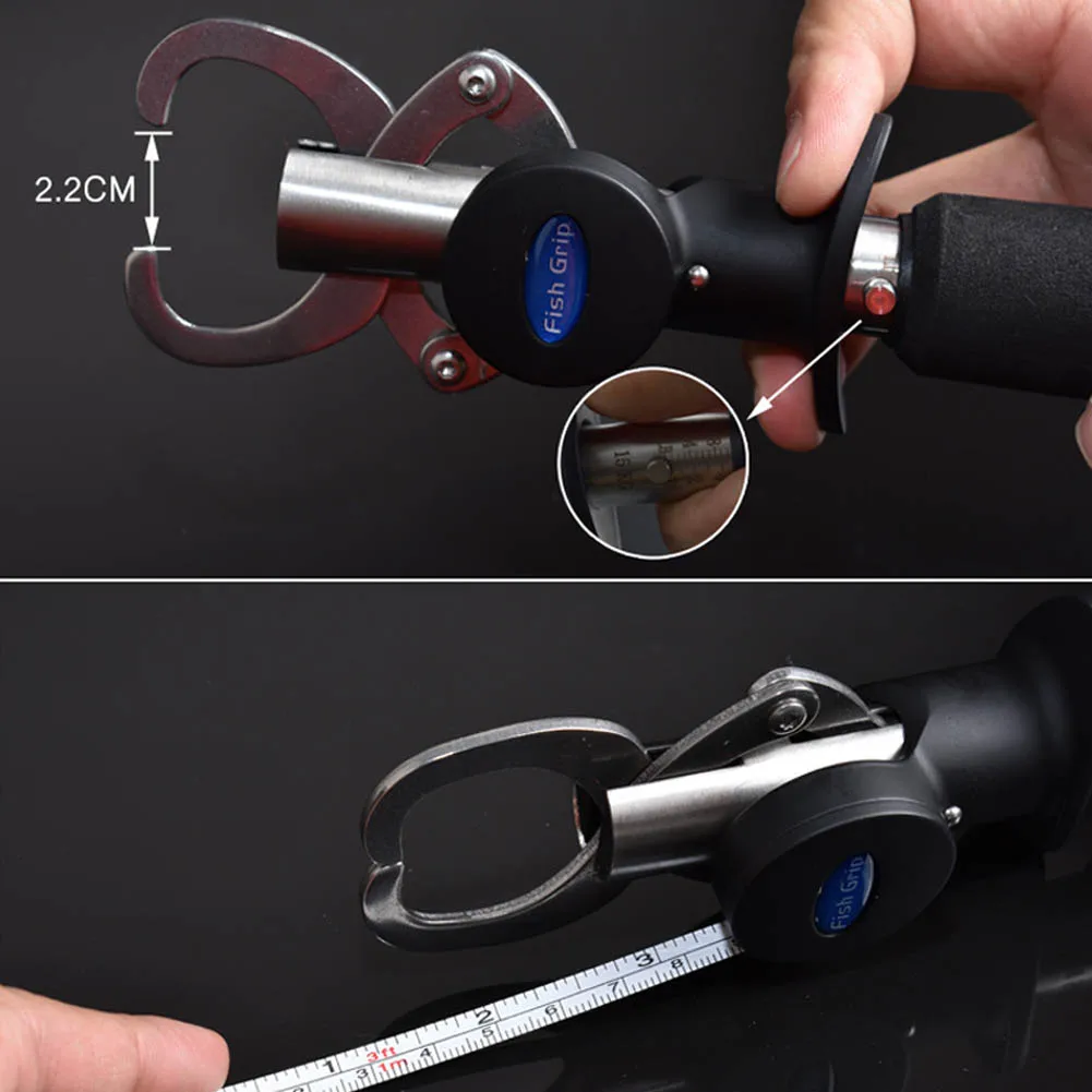 Stainless Steel Portable Fish Controller With Weighing Tape and Ruler Professional Fish Grip Lip Catcher Folding Pliers Fishing
