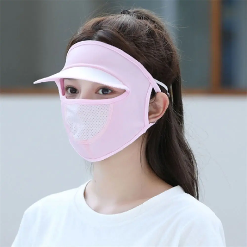 Sommer Eisseide Uv-schutz Gesichtsmaske Mit Schild Für Wandern_voghion.com