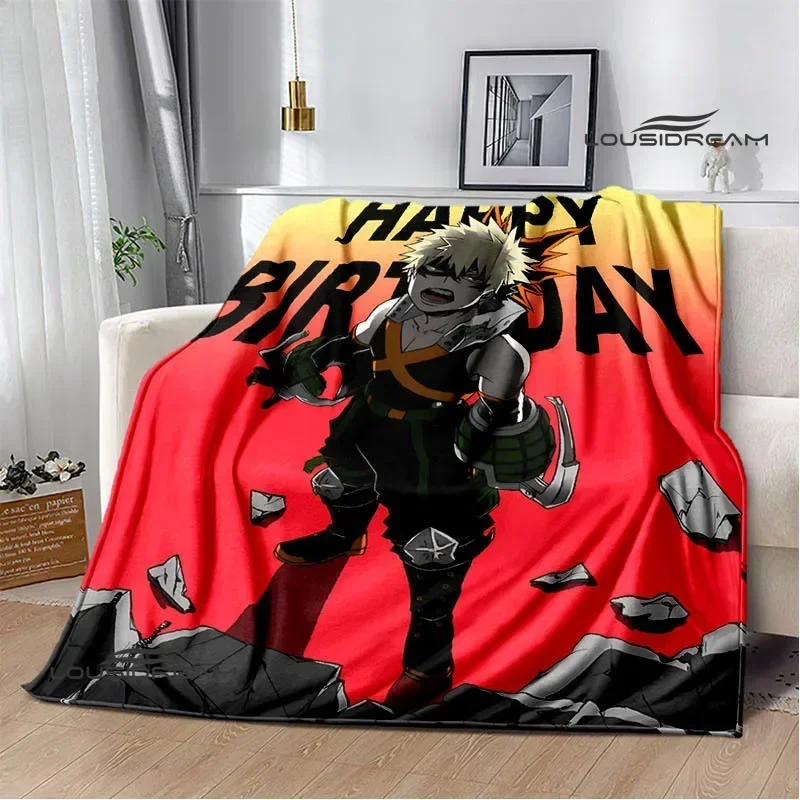 My Hero Academia Cartoon printed blanket Warm Flannel Blankets Soft and Comfortable blanket Home Travel Blanket Birthday Gift 2
