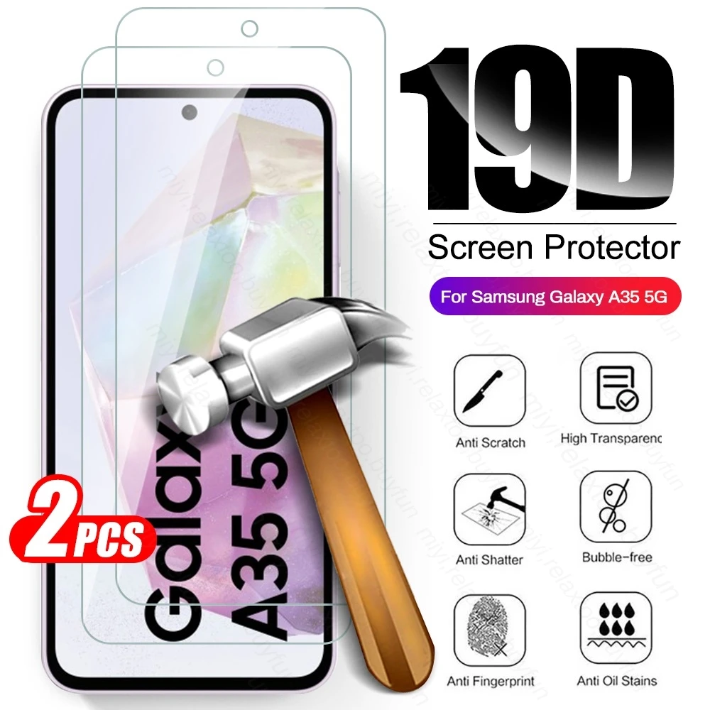 

2Pcs 100% Original HD Protective Glass For Samsung Galaxy A35 5G 9H Tempered Glass Screen Protectors Sumsung GalaxyA35 A 35 35A