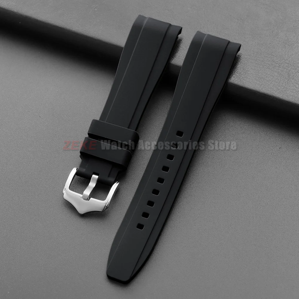 Universal Waterproof Silicone Sports Wristband – Curved End Rubber Strap