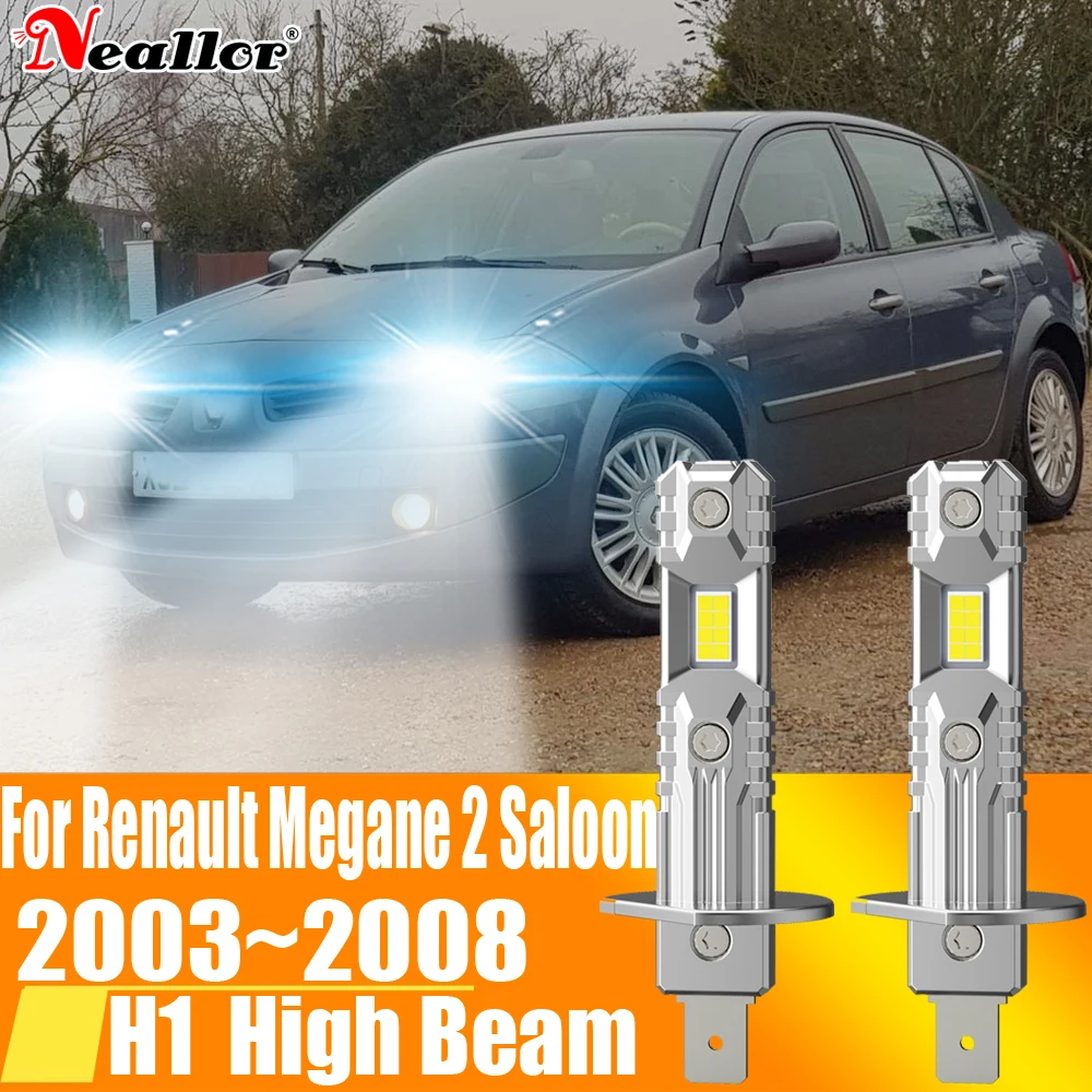 H1 Led Light Canbus Bulb Car Headlight High Power Auto Fog Diode Moto Driving Running Lamp 12V 55W Per Renault Megane 2003 ~ 2008