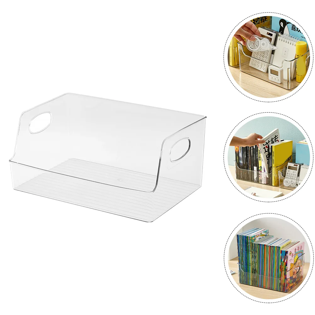 

Refrigerator Storage Box Student Bins for Shelves Pantry Organizer Plastic Book Classroom