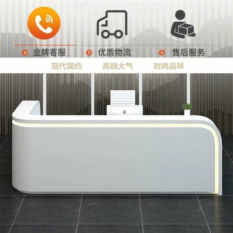 Description Picture 4 of itemSalon Reception Desk Counter Rostrum Restaurant Office Service Desk Vanity Front Coffee Scrivania Gaming Office Furniture