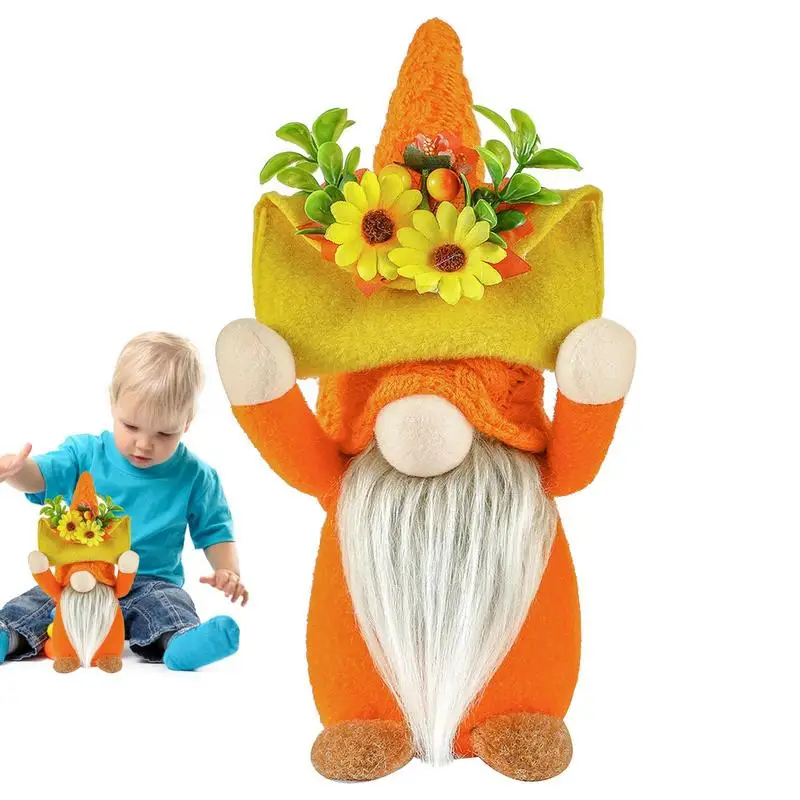 

Gnome Stuffed Figurine Face-Less Harvest Gnome Lightes Doll Battery Operated Novelty Nightlight Indoor Outdoor For Sofa Garden