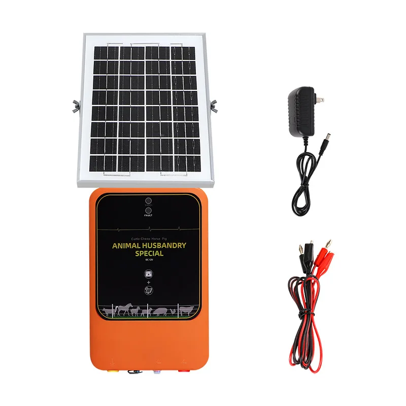 Description Picture 5 of item10KM Solar Electric Fence For Animals Fence Energizer Charger High Voltage Pulse Controller Poultry Farm Electric Fence Host
