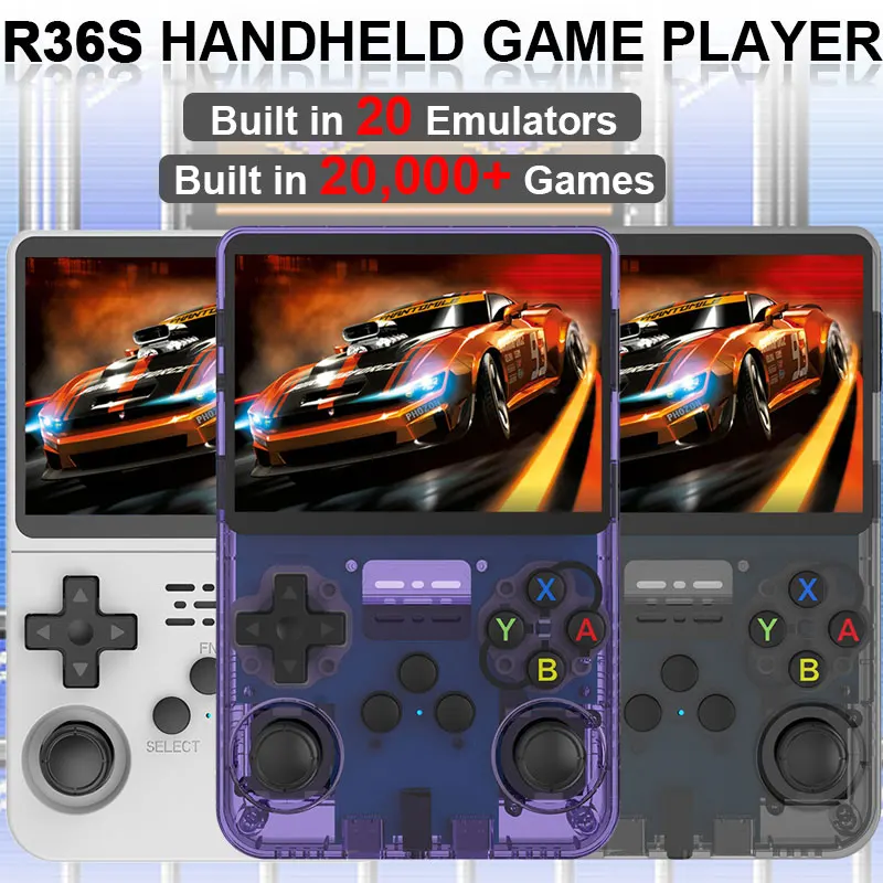 

R36S Handheld Game Console 3.5” IPS Screen New Portable Game Player 128G Video Game Console Retro Games for child Mini Machine