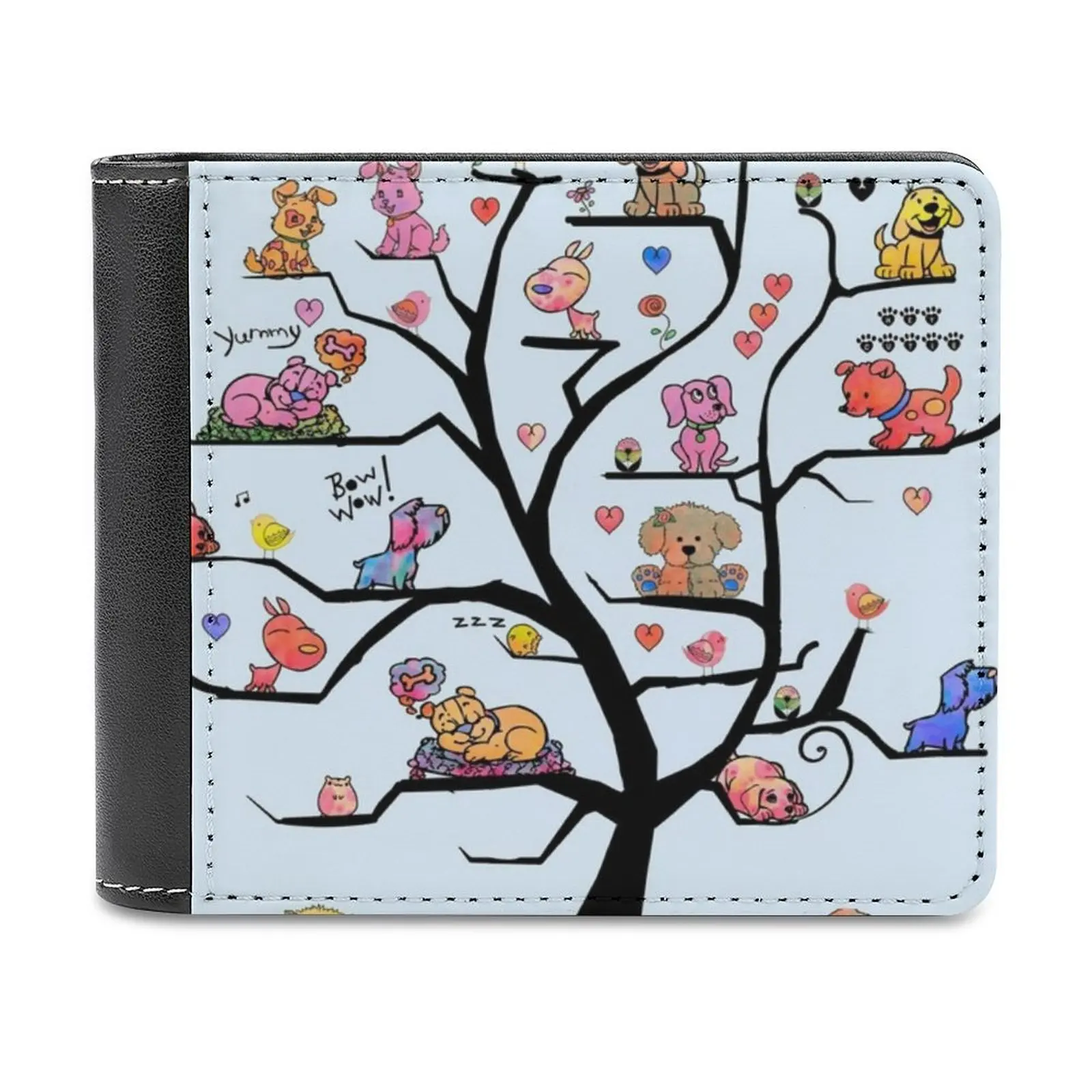 

Dog Tree Men's Wallet Leather Purse Holder Credit Card Short Wallet Cartoon Magnet Cartoon Cartoon Cartoon Cartoon Wallets