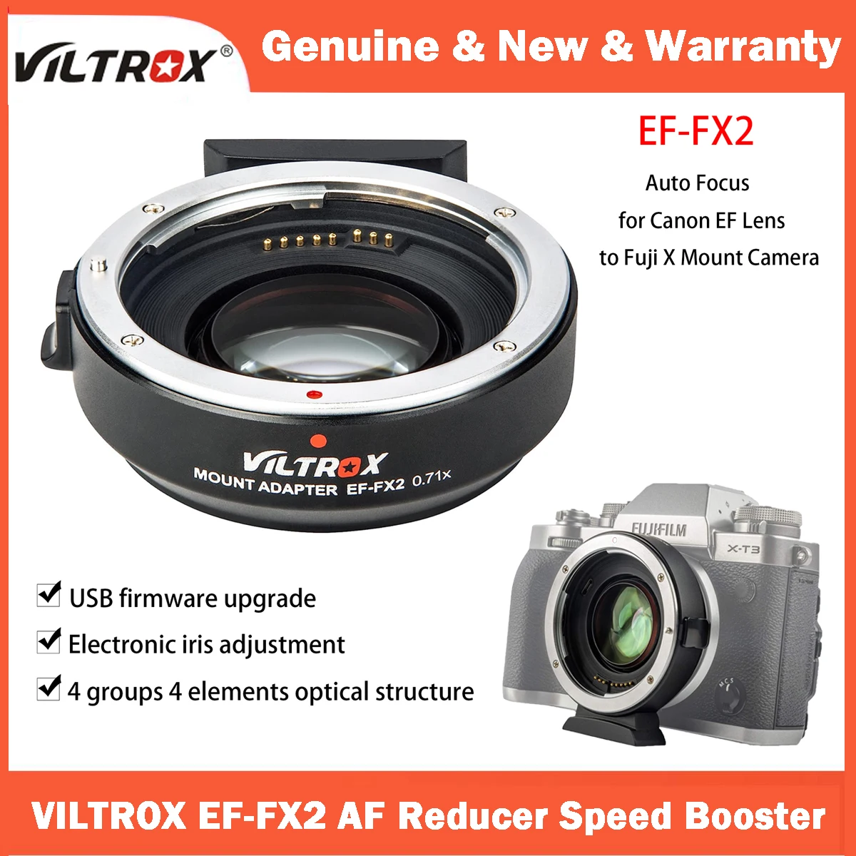 Fujifilm Viltrox Ef To Fx Auto Focus Fujifilm X Mount Adapter