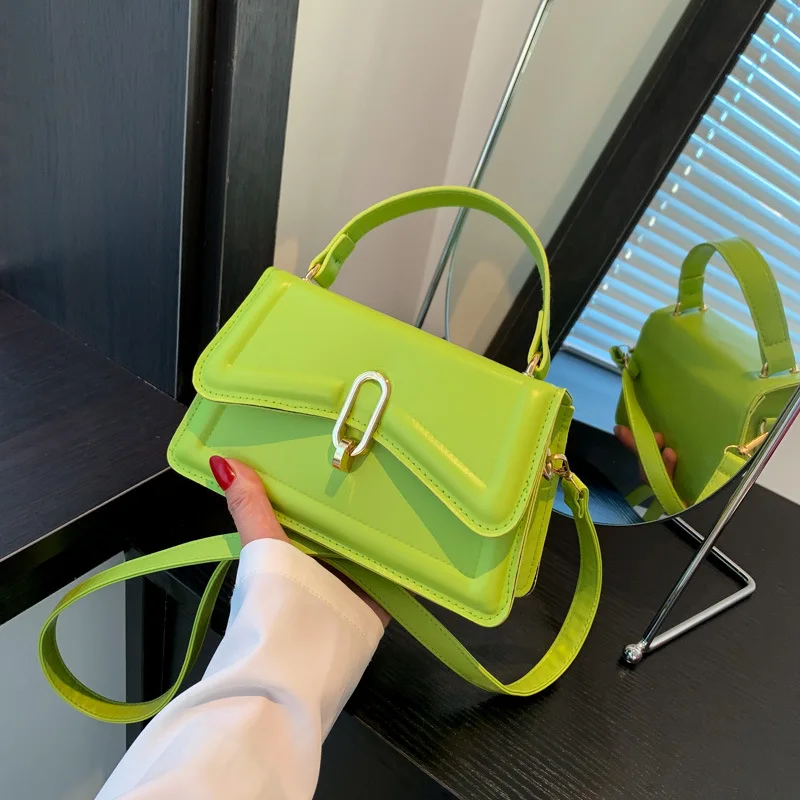 Simple Fashion Solid Color Handbag Summer New Foreign Style Crossbody Bag Small Fresh Texture Small Square Shoulder Bag Tide