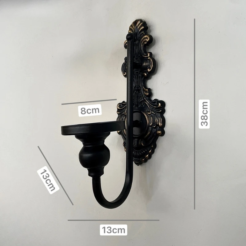 Cast Iron Wall Mounted Candle Holder Rustic Home Decor