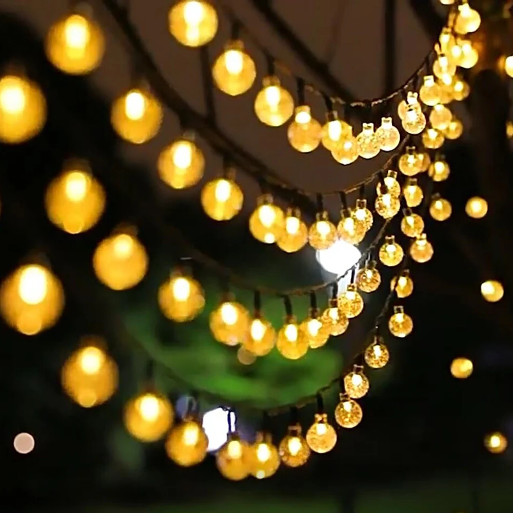 Fairy String Lights Fairy Lights AIFENG LED String Lights Fairy Bubble Ball Lamp Holiday Lighting Garland Battery USB Indoor For Christmas Wedding Decoration