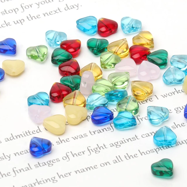 Color Crystal Glass Heart Bead  Crystal Gemstone Heart Beads - 10/14/18mm  Crystal - Aliexpress