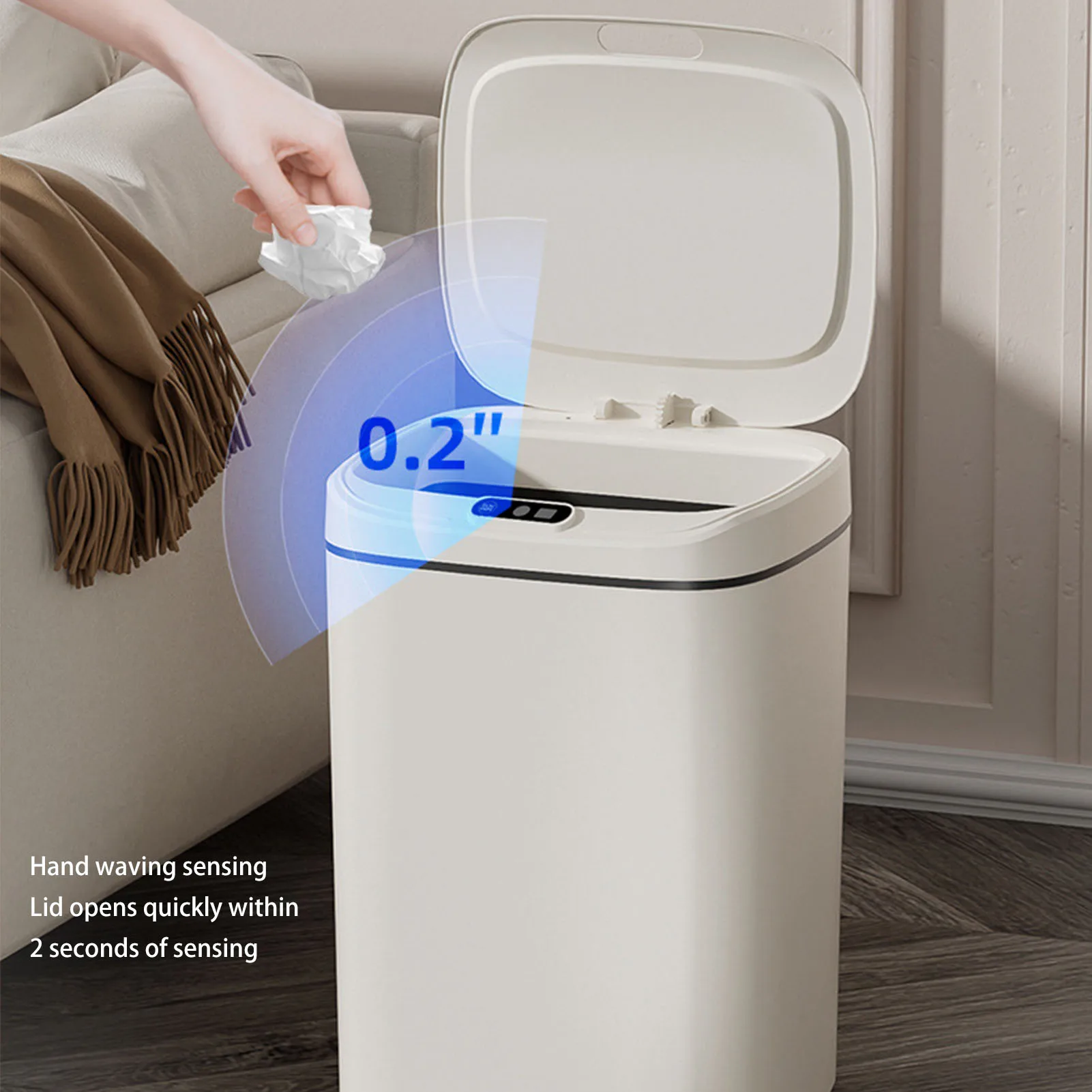 vente unique Poubelle de cuisine automatique LARGO Gris Acier inoxydable 42 L Pr