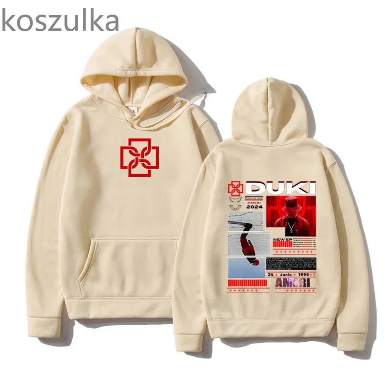 Duki Ameri World Tour 2025 Hoodie Unisex Fans Print Sweatshirts Long Sleeve Autumn Winter Fleece Unisex Streetwear Hip Hop Tops 4