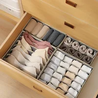 Multi-Use Drawer Storage Organizer for Underwear, Socks, Bras | Foldable Fabric Closet Box with Scarf & Tie Compartments 1