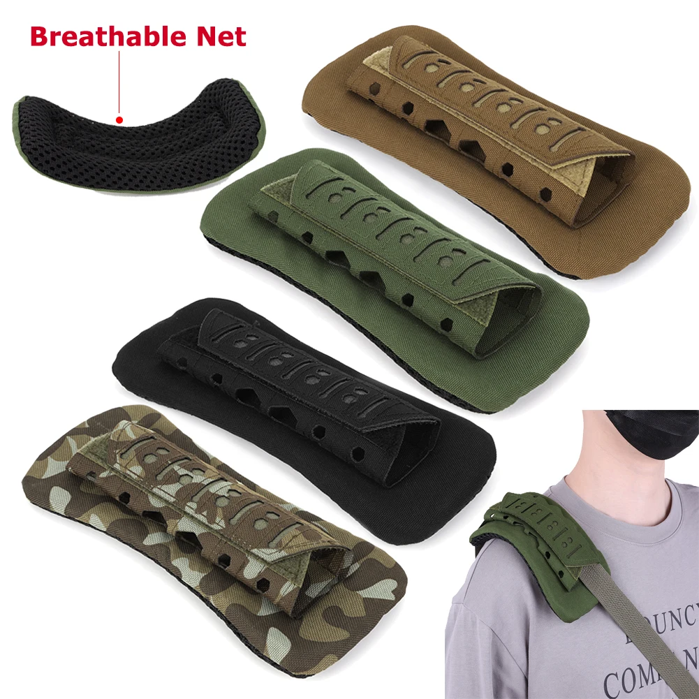 전술 조끼 어깨 패드, 편안한 어깨 쿠션, 레이저 커팅 메쉬 어깨 쿠션 패드, 사..