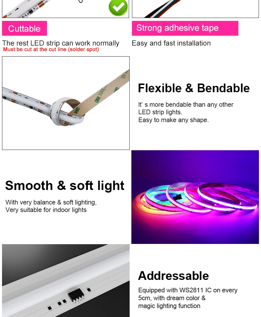 Programmable WS2811 IC Control for Smart Home Ambient Lighting Decoration