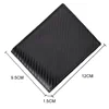 Carbon Fiber Pattern Men's Short Wallet Large Capacity Money Clip Minimalist Slim Bifold Multi Card Holder Purses With ID Window 5
