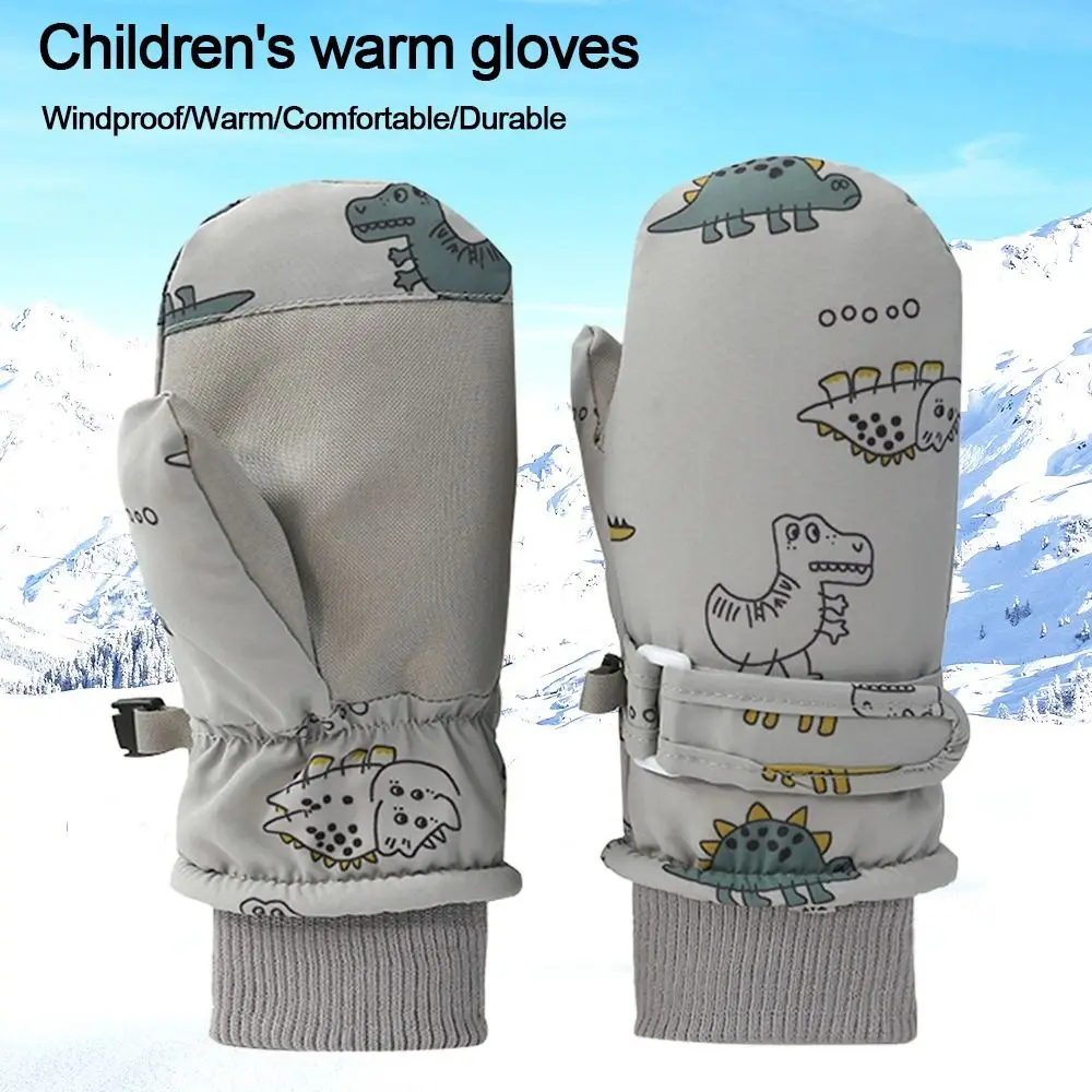 Thick Warm Children Ski Gloves Waterproof Non-slip Sports Mittens Windproof Snow Snowboard Kids Cycling Gloves Kids Boys Girls cycling gloves ski gloves