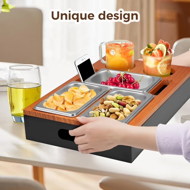 Sofa Wooden Snack Tray 3