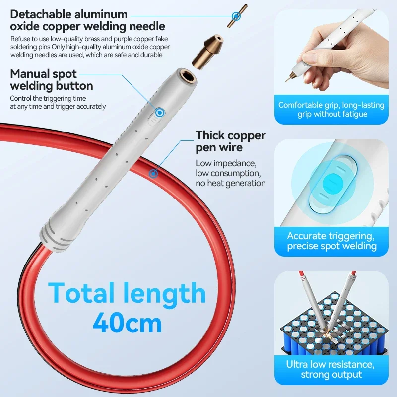 AWithZ UF20B 새로운 파라 커패시터 스폿 용접기 강력한 납땜 0.4mm 전화 마더 보드 PCB 수리를위한 납땜 가능한 구리