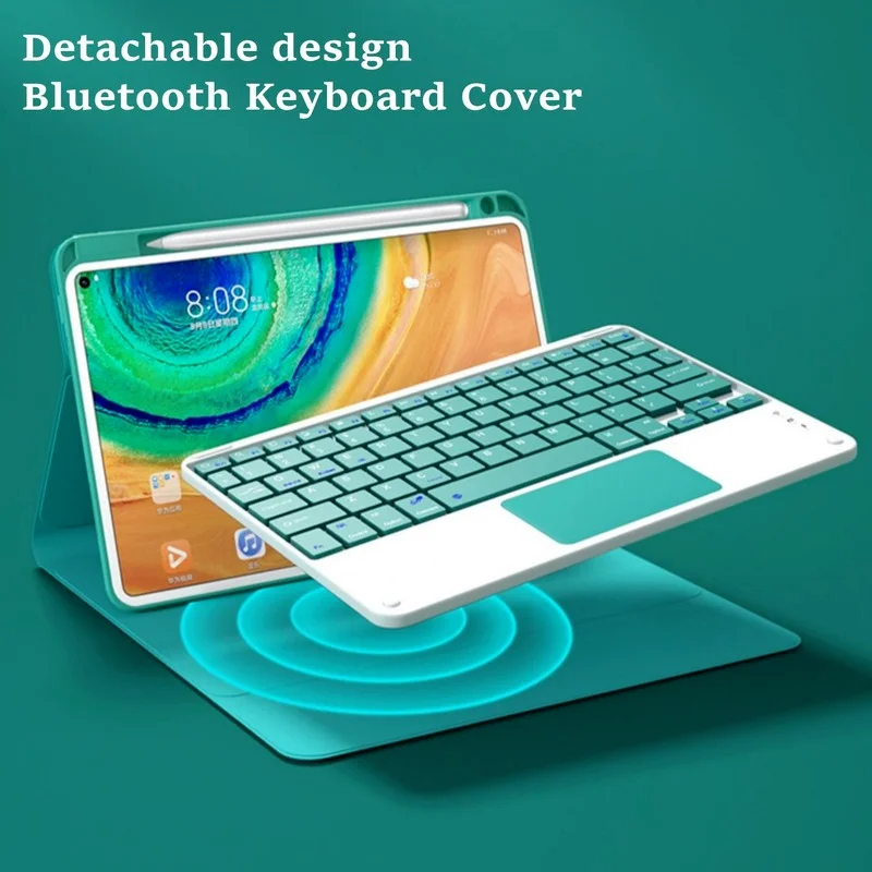 para Lenovo Tab K10 10.3 Case Case Case Teclado Touchpad Capa para Funda Lenovo Tab K10 Tb-x6c6 f x Espanhol Teclado Russo - Imagem 5