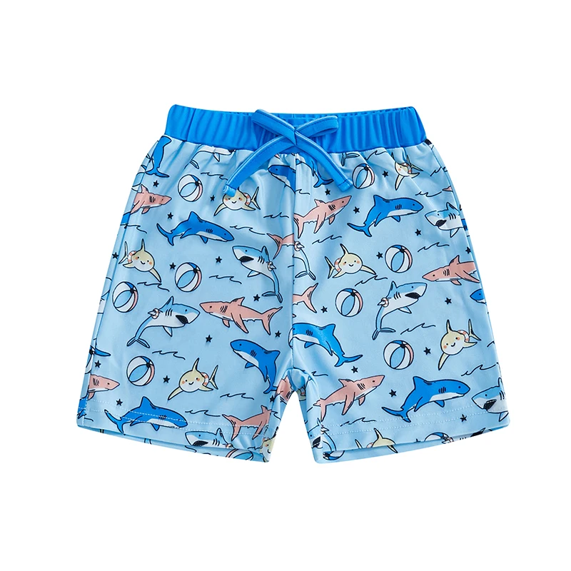Toddler Boys Swim Trunks Cute Shark/Sea Turtle Print Elastic Waist Beach Shorts Kid Board Shorts