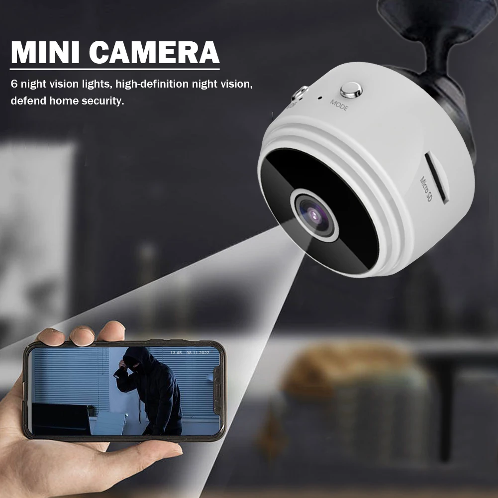 A9 Mini Camera WiFi Wireless Monitoring Security Camera Night Vision USB Rechargeable Remote Viewing Strong Magnetic Smart Home