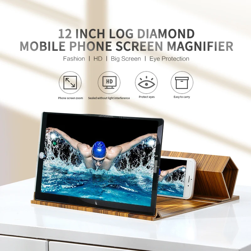 Lens Max Pratico Amplificatore Di Radiazioni Antiappannamento Per Tronchi Da 12 Pollici 3D Per Film Amplificatore Video Con Supporto Per Staffa Per Sm