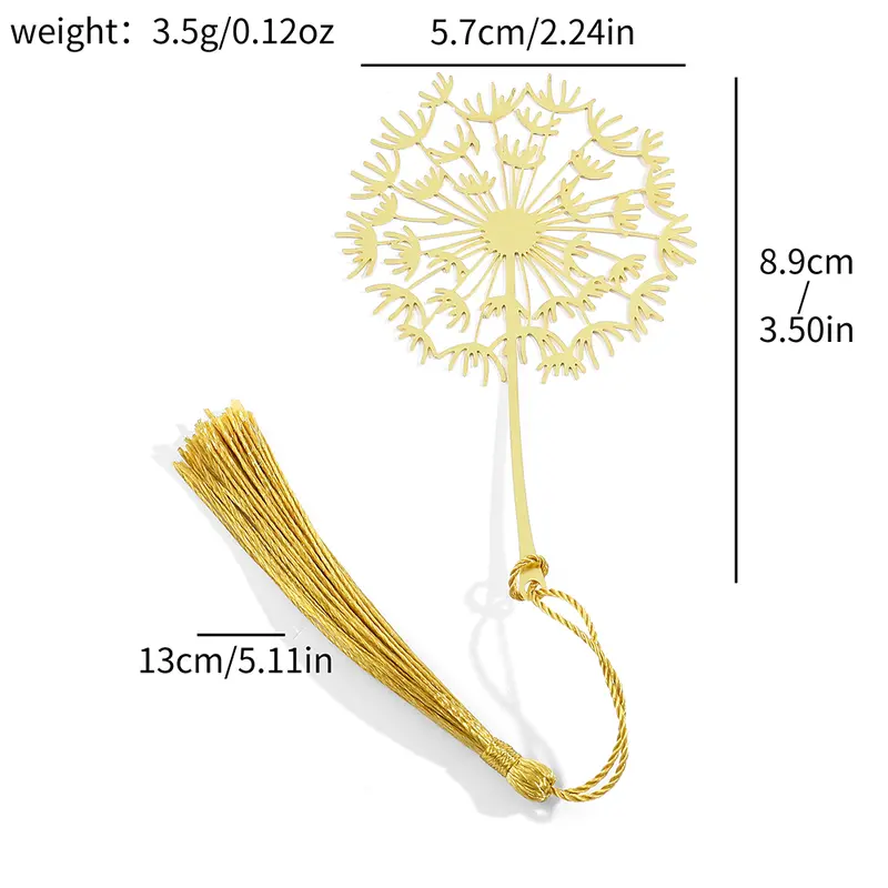 Chinese Style Handmade Book Mark Golden Rose Lotus Flower Bookmarks Reading Marker for Book Lover Gifts for Friend Collection - Image 8