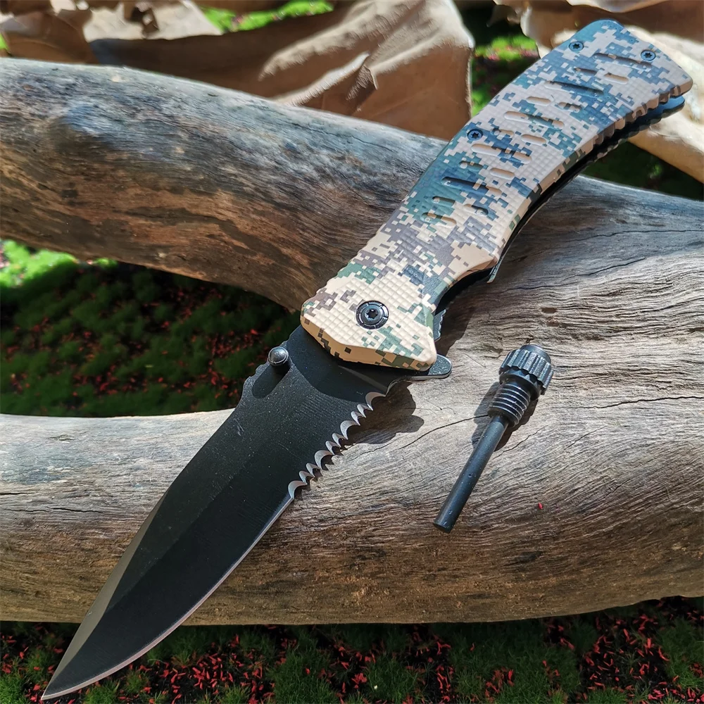 Camouflage Zakmes Compact Edc Combat Camping Utility Tool Met 7Cr13