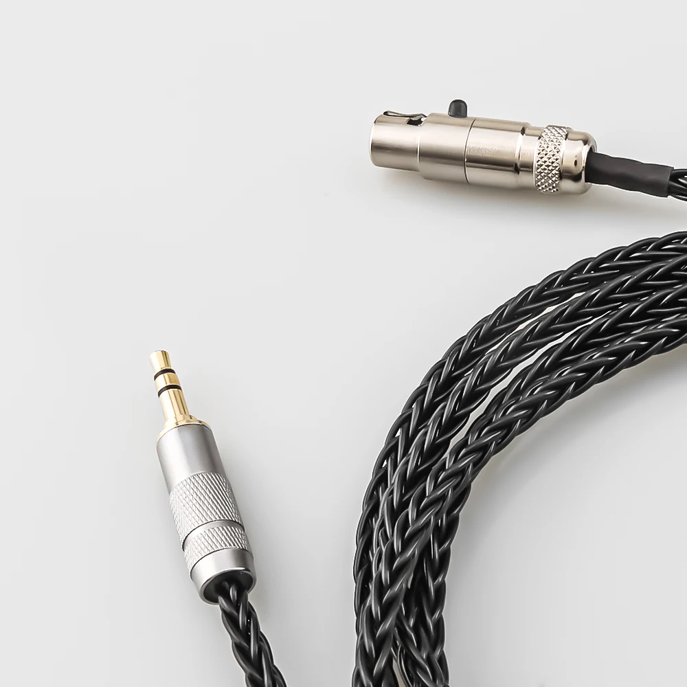 Hot Sale 8 Core Audio Headphone Upgraded cables 3.5mm stereo plug to mini XLR for AK G Q701, K240S ,K271 ,K702 ,K141 ,K171, K712