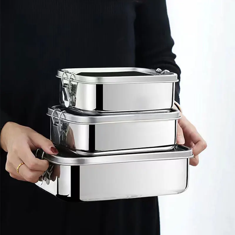 Separate Bento Lunch Box 304 Stainless Steel Lunch Box Baby Child Student Outdoor Camping Picnic Bento Box Tableware Sealed Box - 3