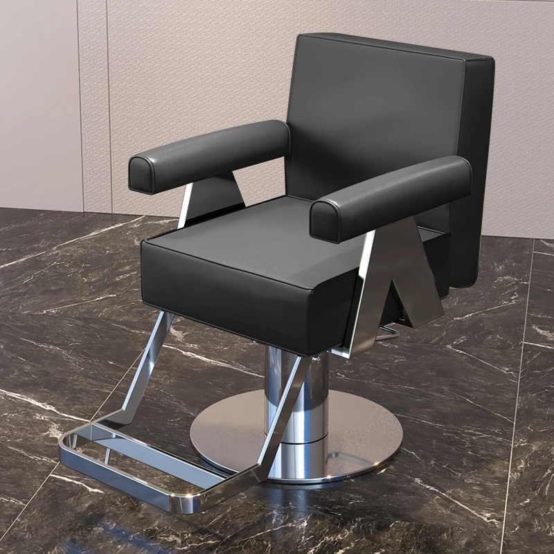 Salon Reception Barber Chairs Cosmetic Hair Modern Luxury Styling Chair Beauty Adjustable Barbearia Cadeira Furniture HD50LF