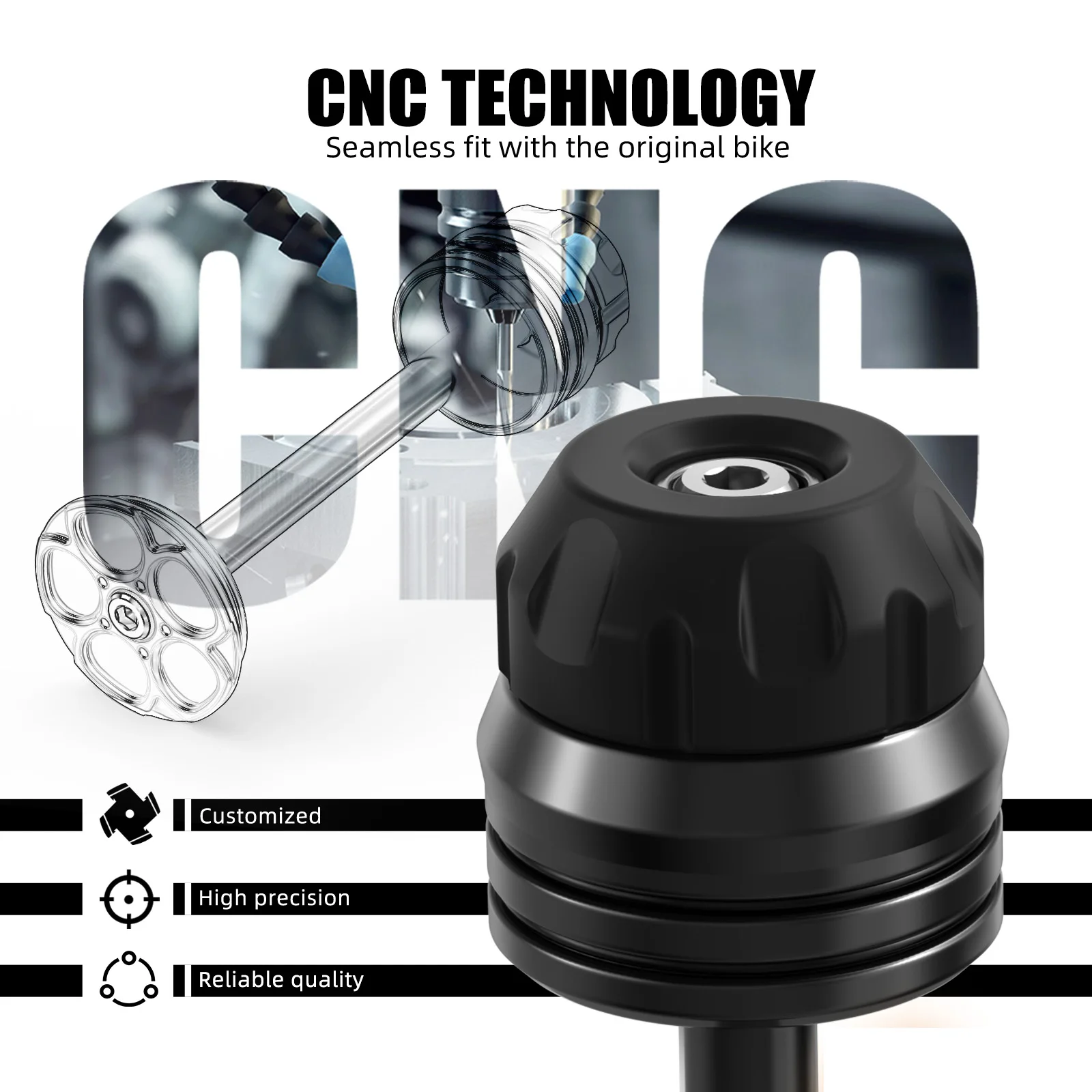 NICECNC Sturzbügel vorne und hinten, Achsschutz, Rahmenschutz für BMW R1250GS /GSA R1250GS Adventure 2019-2024 – Detail 12