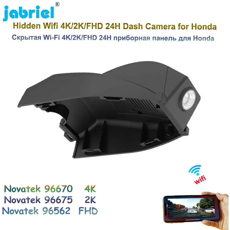 

Jabriel UHD 2160P Car DVR Video Recorder 4K Dash Cam Camera For Honda elysion Odyssey 2019 2020 2021 2022 Driving Recorder 2K