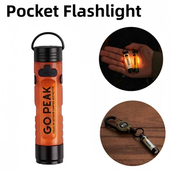 1PC Portable Magnetic Flashlight Rechargeable LED Light with Tent Hook for Camping Hiking and Outdoor Use