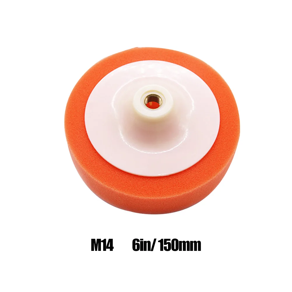 

Sponge ​ Polishing Sponge Cushion Pattern 6\\'\\' 150mm Foam Buff Head Pad M14 Backing Plate Orange Polishing