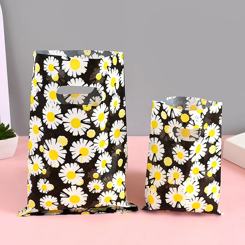 20 Stück kleine Kunststoff-Geschenke mit mehreren Mustern, Verpackungsbeutel, Geburtstagsfeier, Süßigkeiten, Handtasche, Hochzeit, bunte Dekortasche, kleine Einkaufstasche – Detail 5