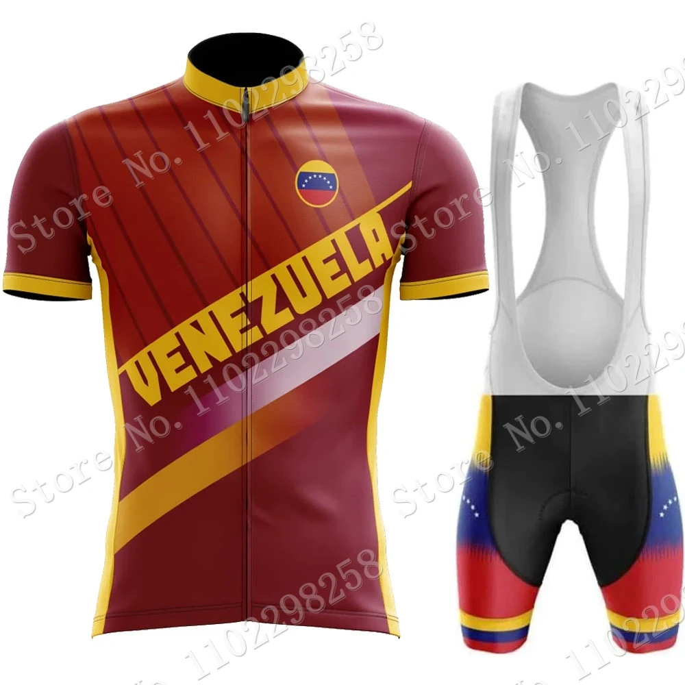 2024 VENEZUELA Cycling Jersey Set Summer National Team Cycling Clothing Road Bike Shirts Suit Bicycle Bib Shorts MTB Maillot 3