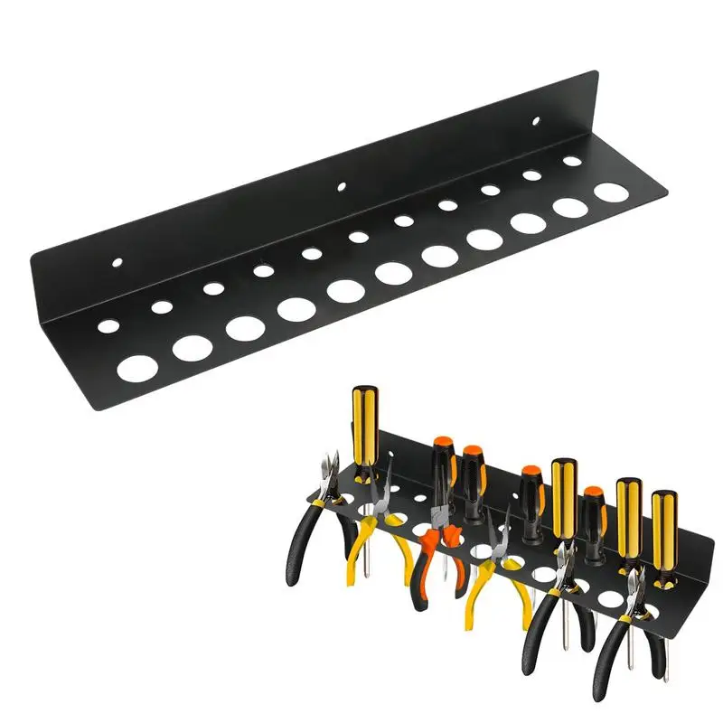 Screwdriver Tool Holder Pliers Hammer Wrench Tool Organizers Wall Mount Hand Tools Metal Storage Rack Shelf Workshop