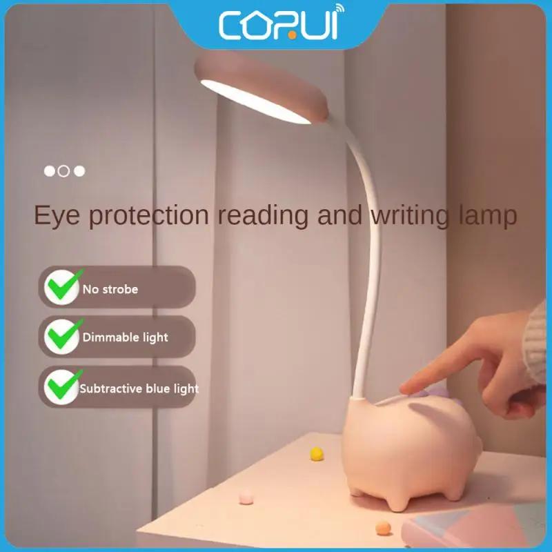 

CORUI Dinosaur Desk Lamp 3 Color Brightness LED Dimmable Desk Lamp USB Rechargeable Eye Protection Learning Night Light For Kids