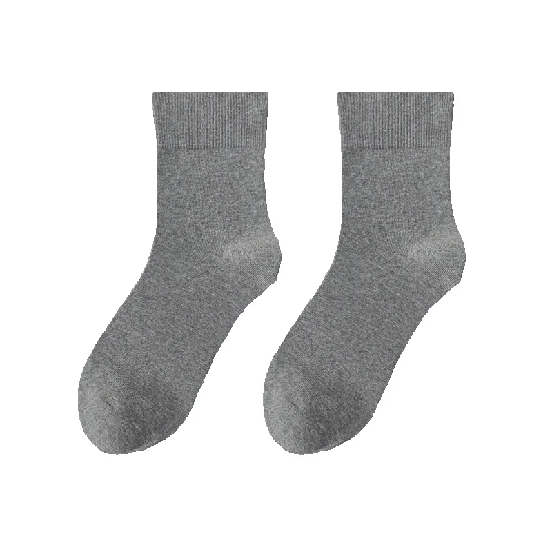 Pure Cotton Crew Socks For Elderly Men Sweat-absorbent Design_voghion.com