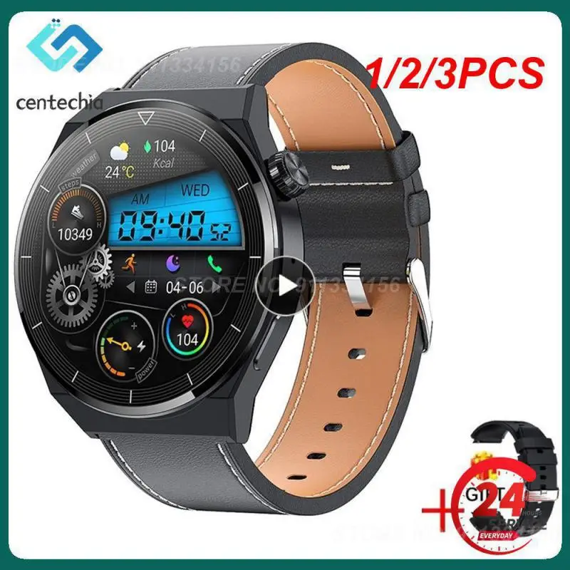 

1/2/3 шт., мужские водонепроницаемые Смарт-часы GT3 AMOLED с экраном 390*390 и Пульсометром