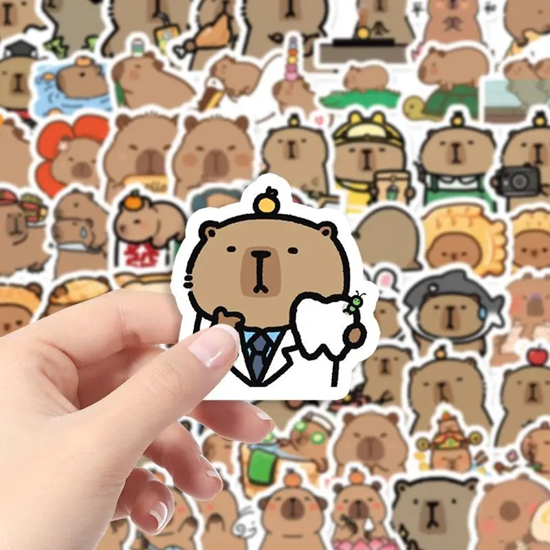 10/30/50pcs Cute Capibara Capybara Stickers Handbook Stickers wall decorations living room