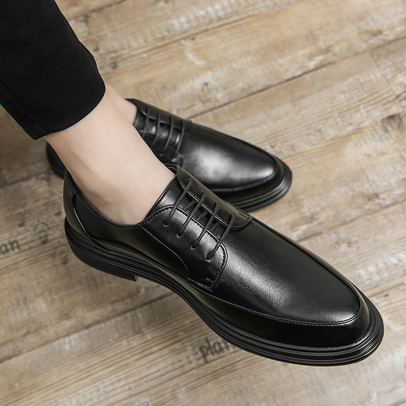Chaussures Femme Fiore En Faux Cuir Noir, Taille UK 7 (talon Plat), Neuves