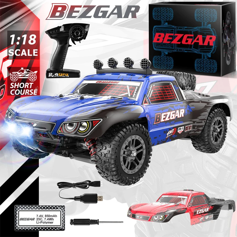 BEZGAR HS181 Hobby RC Car 118 All Terrain 35Km/h Off Road 4WD Remote