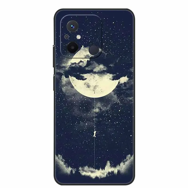 Black TPU Soft Cover with Wolf and Lion Design - Premium Silicon Bumper Case