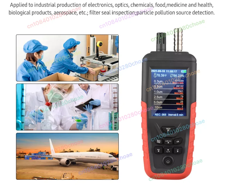 TC8200 Dust particle counter Clean detector Ash dust particles Air quality High